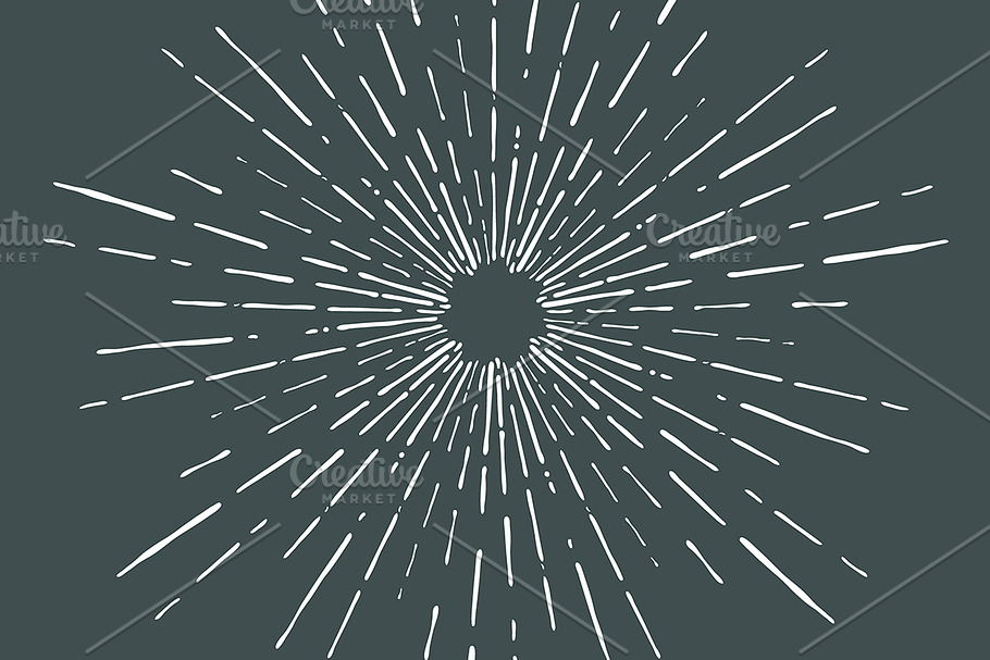 Vector vintage bursting rays in Illustrations - product preview 8