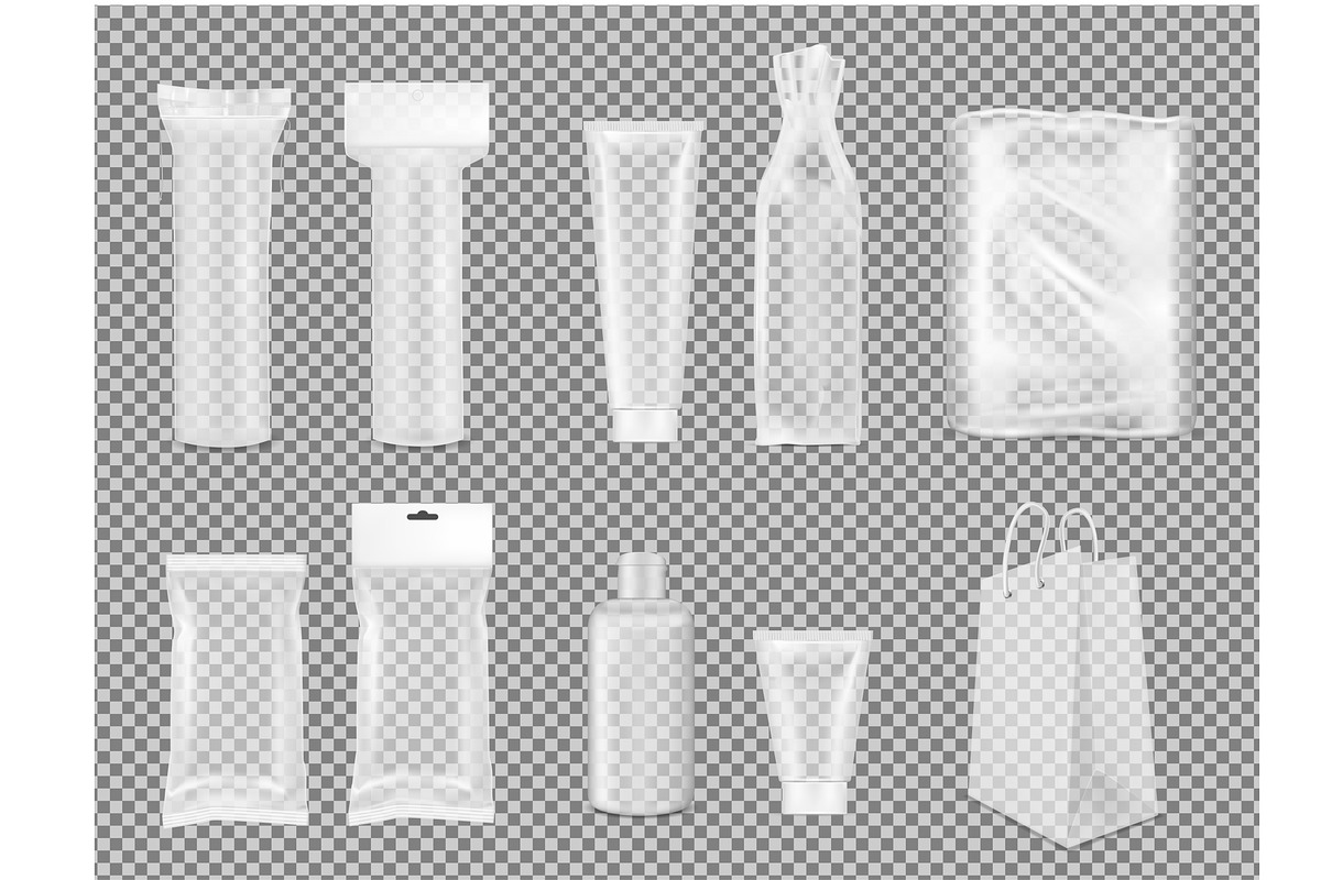 Transparent empty plastic packaging in Product Mockups - product preview 8