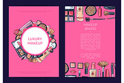 Vector card, flyer, brochure template for beauty brand