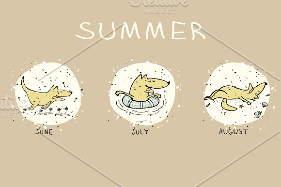 Funny dog calendar in Illustrations - product preview 3