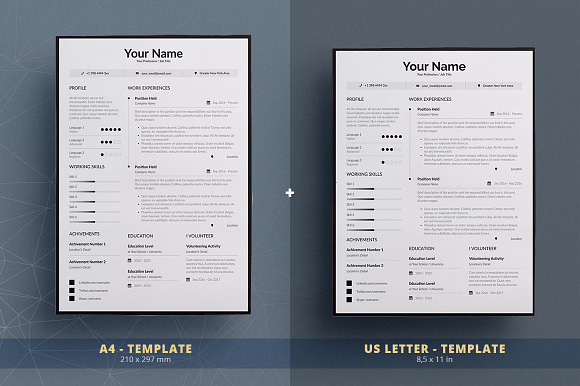 Junior Resume/Cv Template Volume 2 in Resume Templates - product preview 3