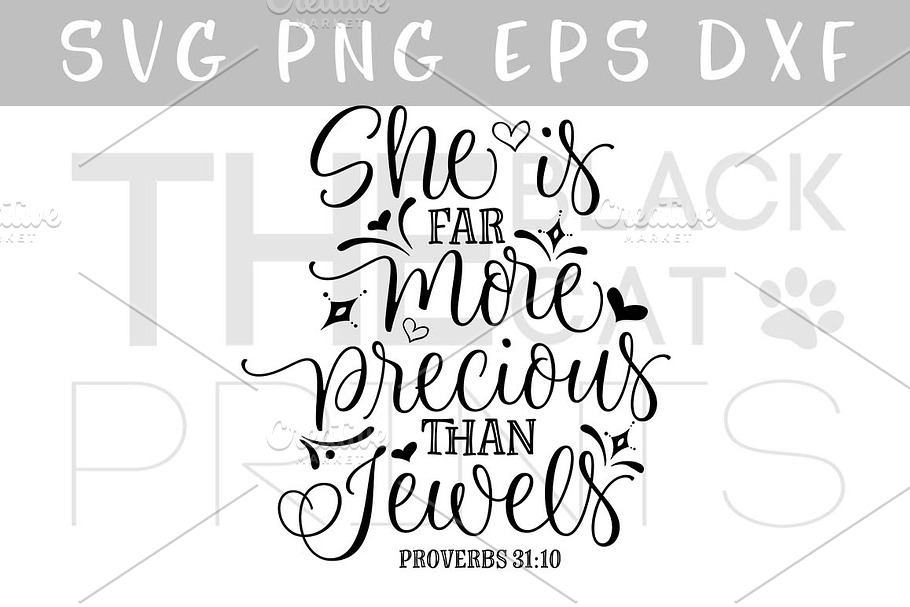 Proverbs 31:10 SVG DXF PNG EPS in Illustrations - product preview 8