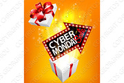 Cyber Monday Sale Exploding Gift Sign