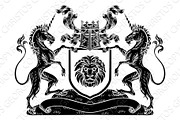 Shield Crest Unicorn Coat of Arms Heraldic 