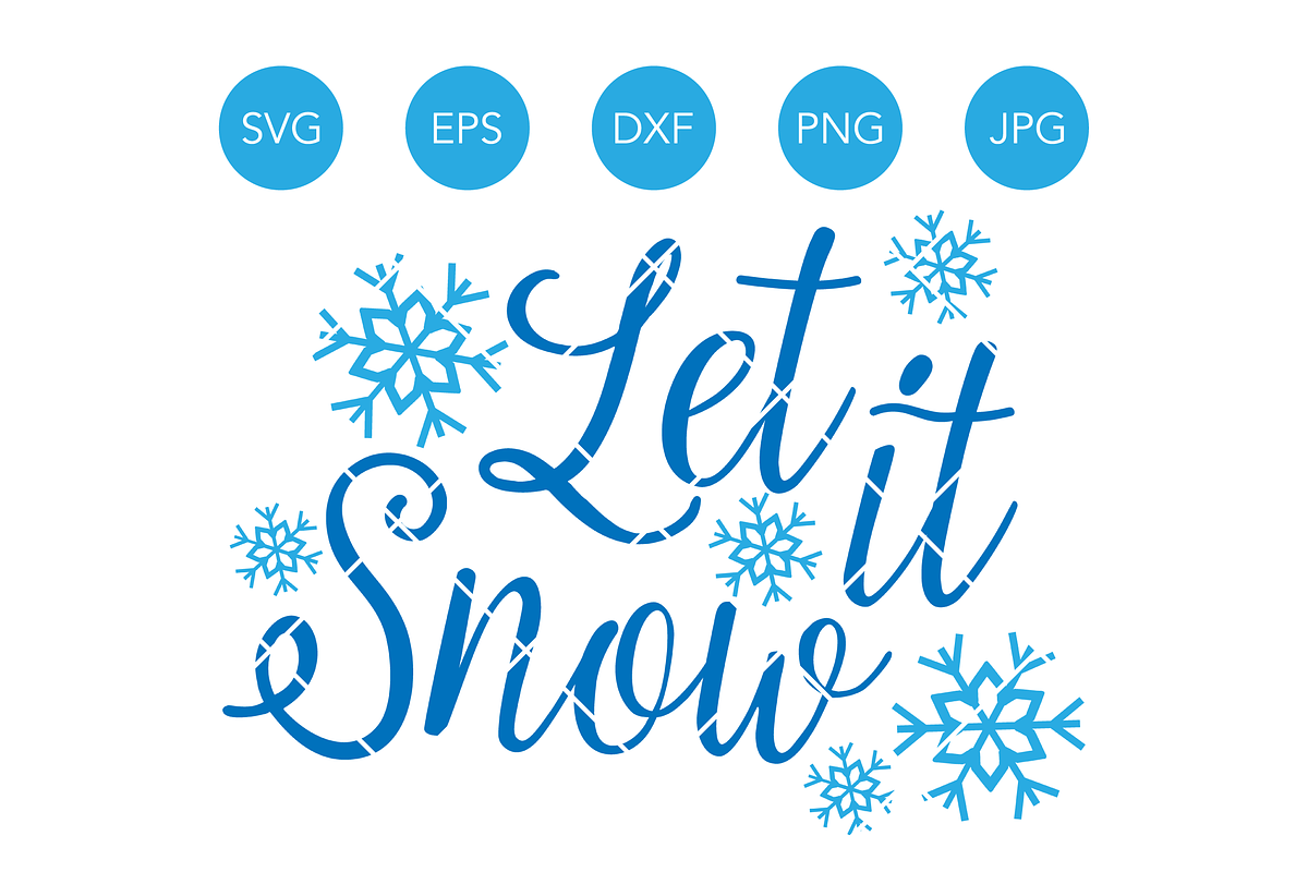 Let it Snow Winter SVG Cut File in Illustrations - product preview 8