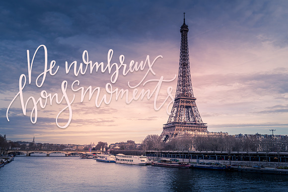 French Christmas lettering overlays in Instagram Templates - product preview 1
