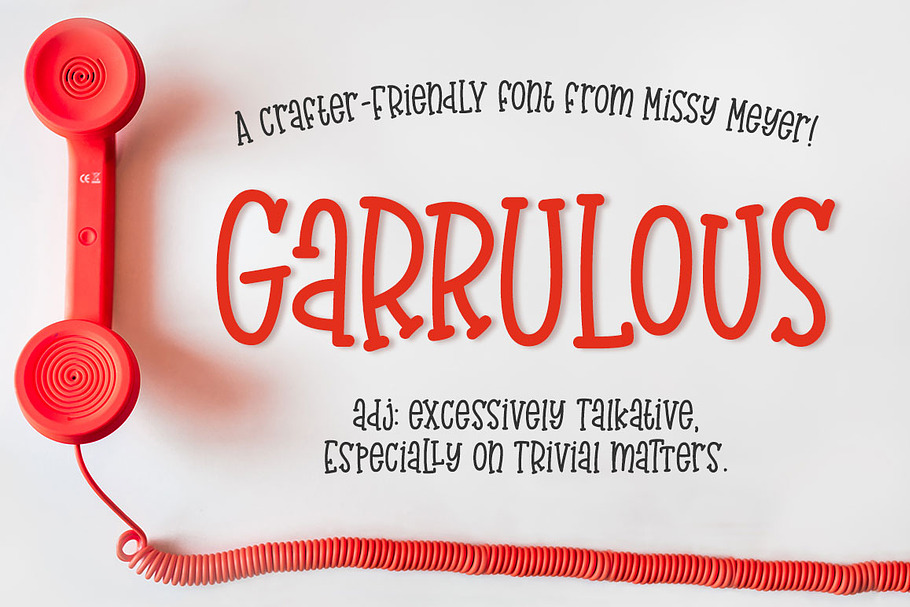 Garrulous: a fun tall serif font! in Slab Serif Fonts - product preview 8