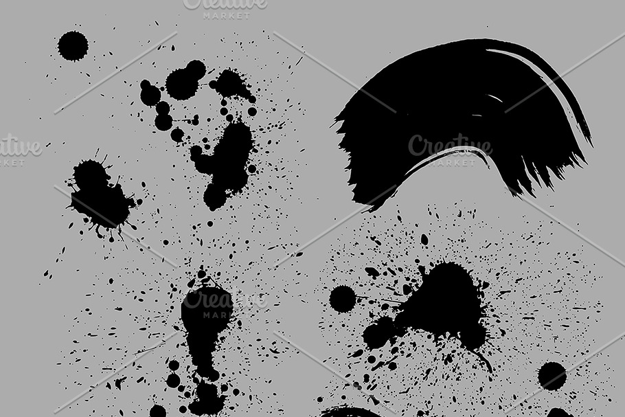 Stains and Splashes in Photoshop Brushes - product preview 8