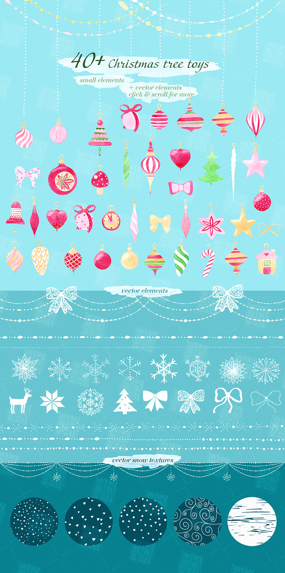 Christmas Tree Designer graphic set in Illustrations - product preview 2