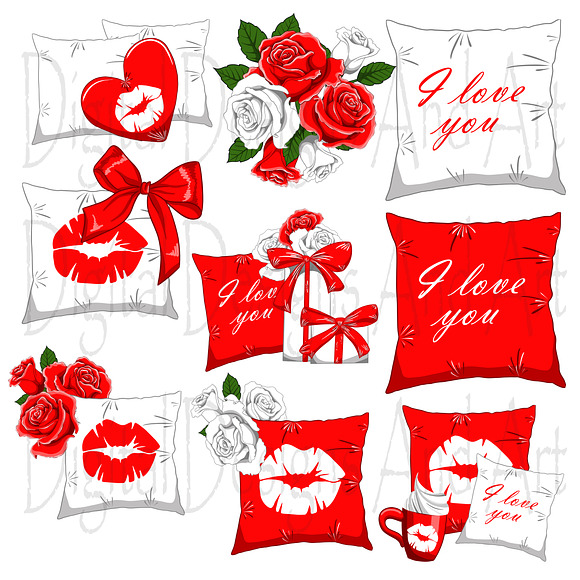 Kiss me clipart in Illustrations - product preview 3