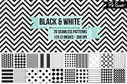Seamless Black and White Patterns