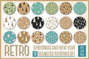 Retro Christmas Patterns Set