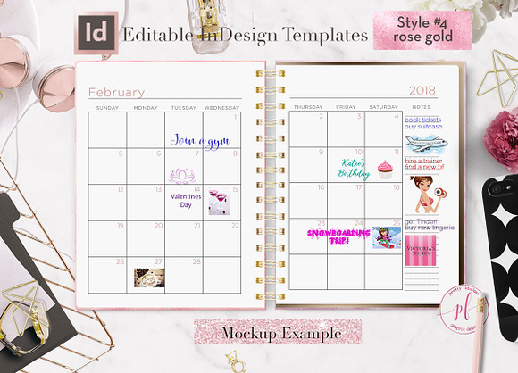 Monthly Planner | InDesign Template in Stationery Templates - product preview 12