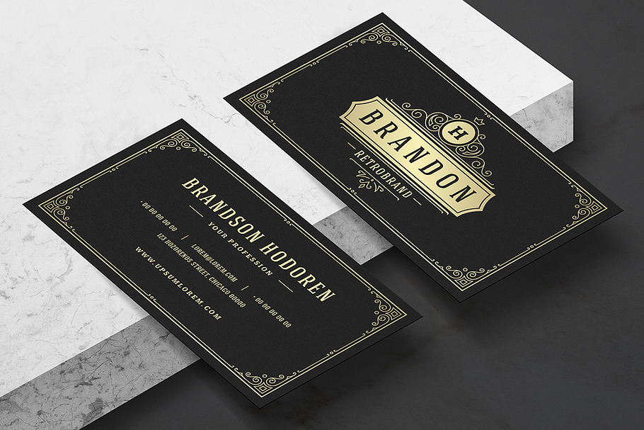 Luxury Gold Business Card in Business Card Templates - product preview 8