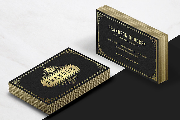 Luxury Gold Business Card in Business Card Templates - product preview 2