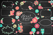 Chalkboard Floral Frames Kit