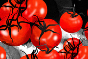 red tomatoes seamless pattern | JPEG