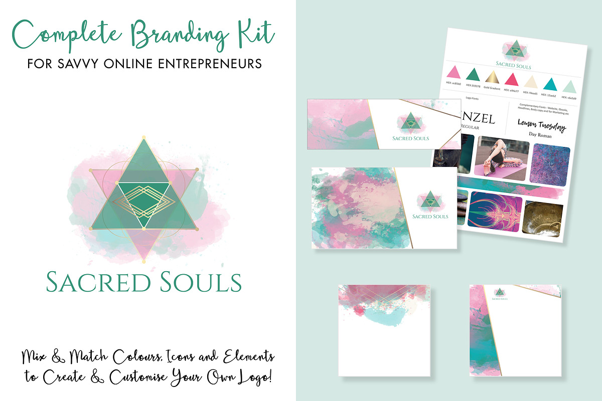 Sacred Geometry Brand & Logo Kit in Logo Templates - product preview 8