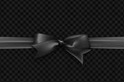 Black ribbon with bow