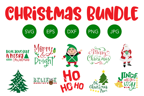 Christmas SVG Bundle Cricut Cut File