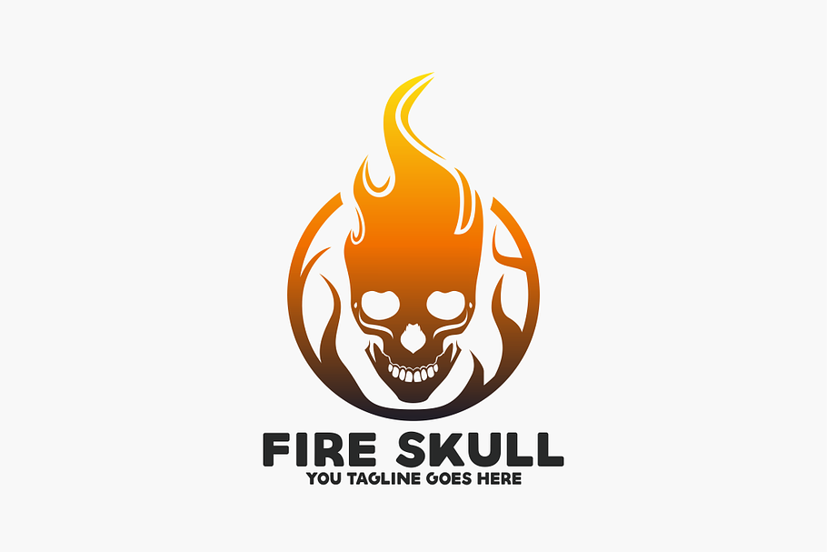Fire Skull Logo in Logo Templates - product preview 8
