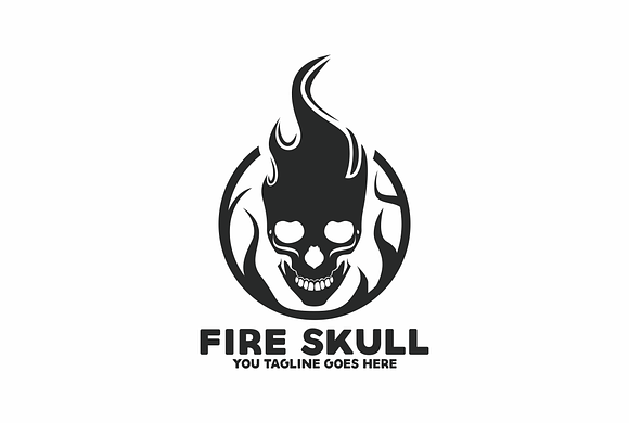 Fire Skull Logo in Logo Templates - product preview 1