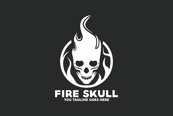 Fire Skull Logo in Logo Templates - product preview 2