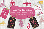 Colorful Christmas set