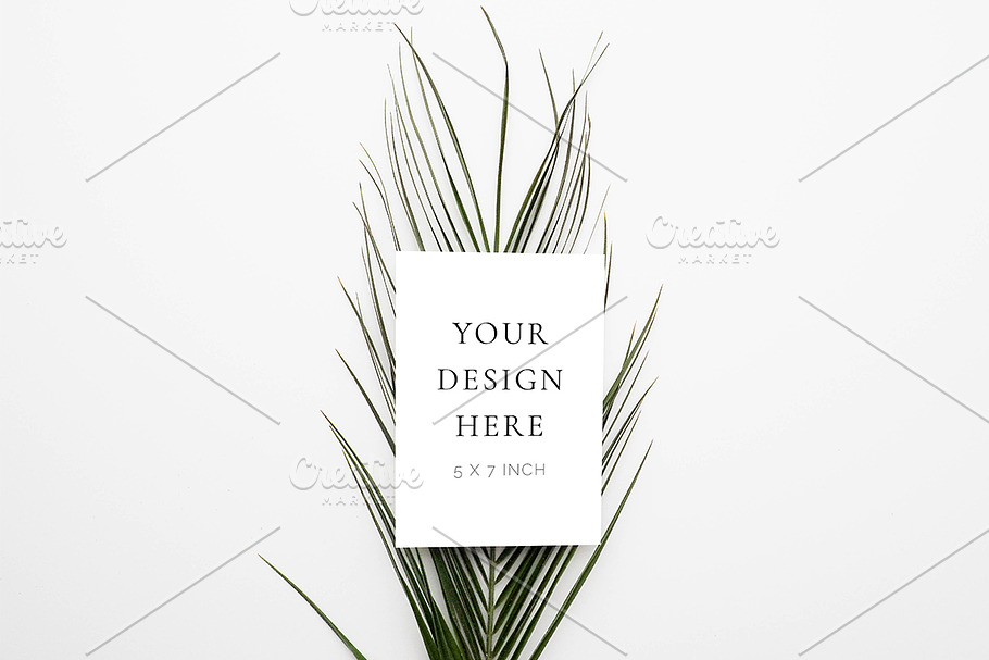 Palm Leaf Stationery Mockup in Print Mockups - product preview 8