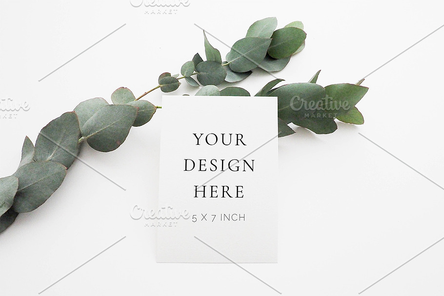 Eucalyptus Stationery Mockup in Print Mockups - product preview 8
