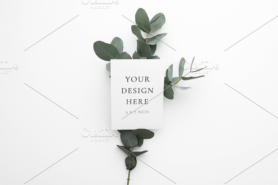 Eucalyptus Stationery Mockup in Print Mockups - product preview 8