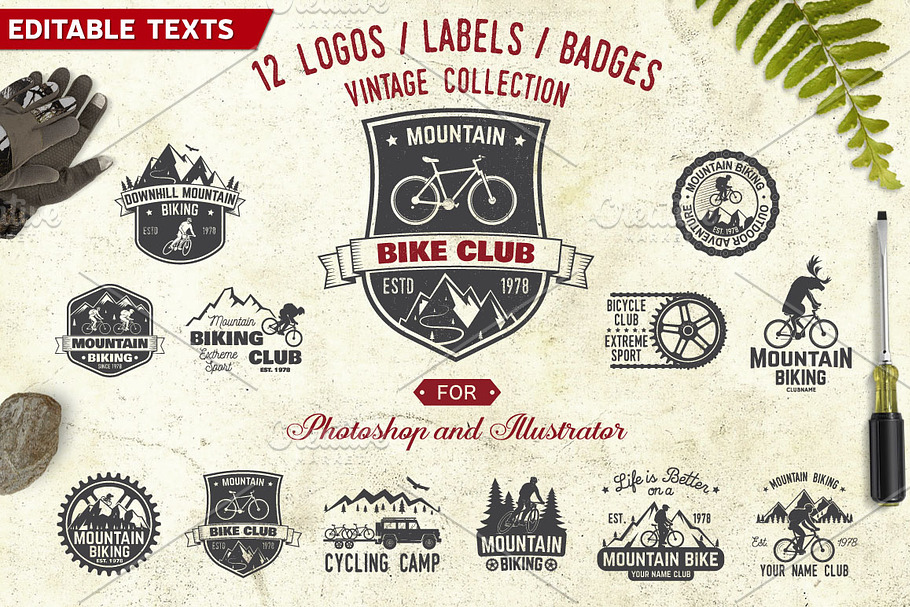 Mountain Bike Club  in Logo Templates - product preview 8