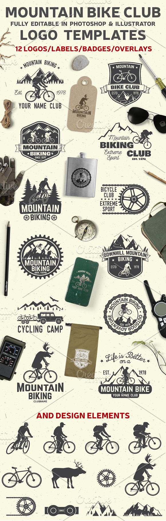 Mountain Bike Club  in Logo Templates - product preview 1