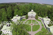Aerial view of estate in Tsaritsyno museum and reserve, Moscow