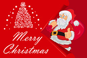Merry Christmas Card, Santa Claus