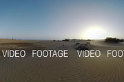 Timelapse of people in the distance walking on Maspalomas Dunes, Gran Canaria
