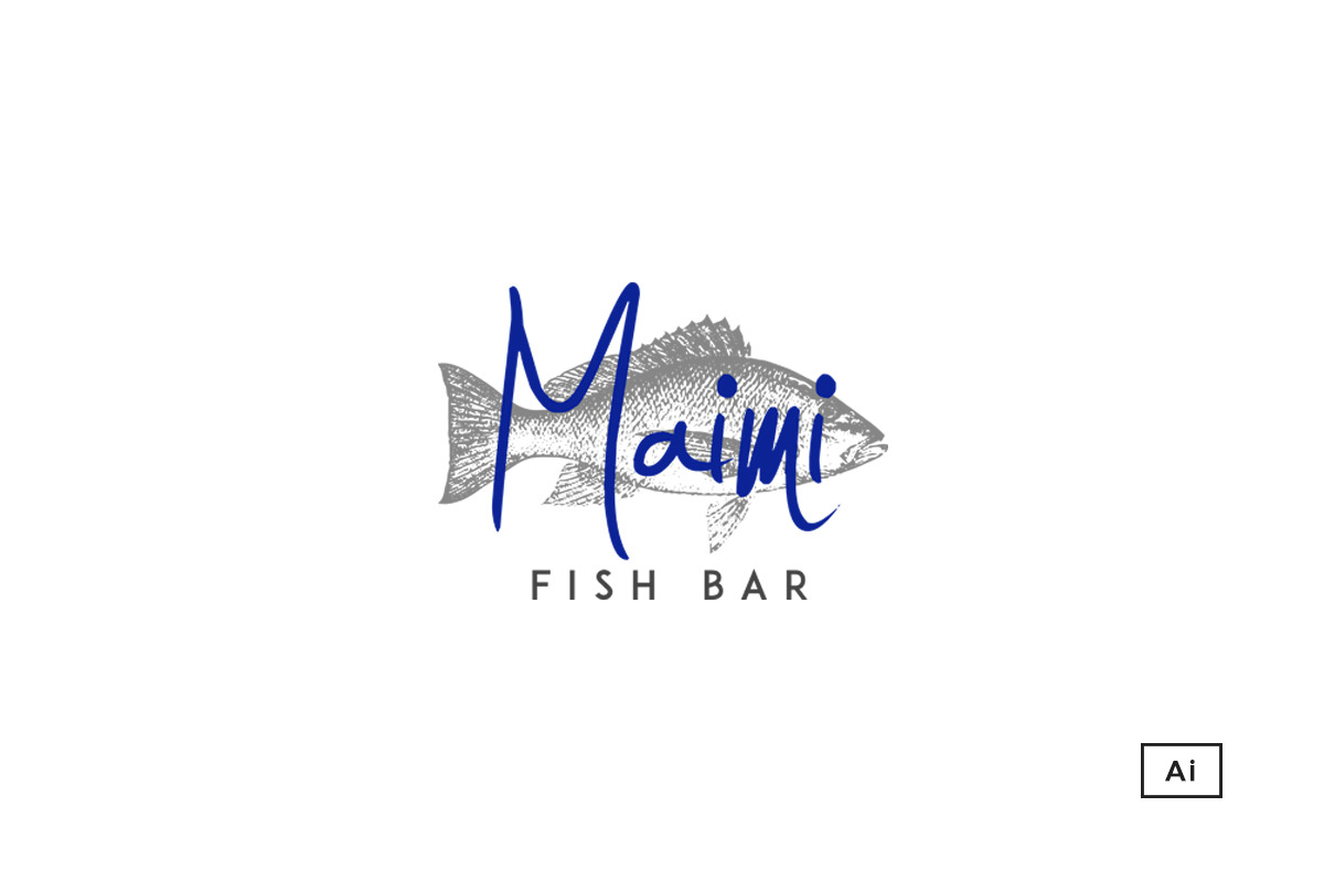 Maimi Fish Bar Pre-made Logo in Logo Templates - product preview 8