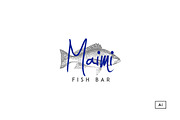 Maimi Fish Bar Pre-made Logo