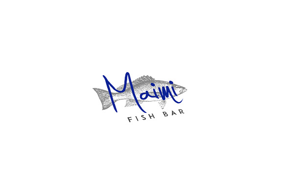 Maimi Fish Bar Pre-made Logo in Logo Templates - product preview 1