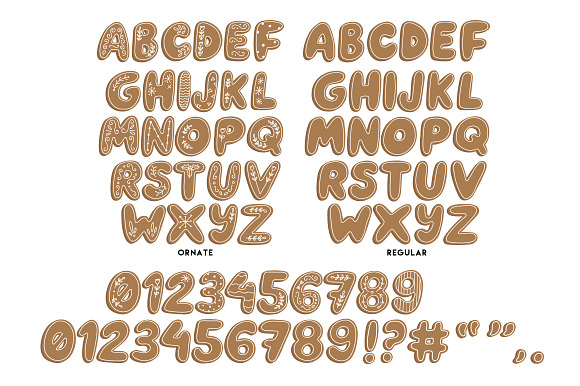 Gingerbread Letters in Display Fonts - product preview 1