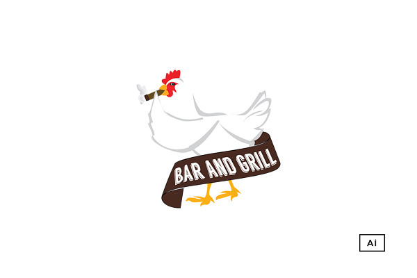 Bar & Grill Logo Template