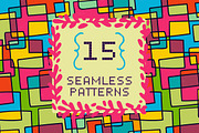 15 seamless pattern with squares