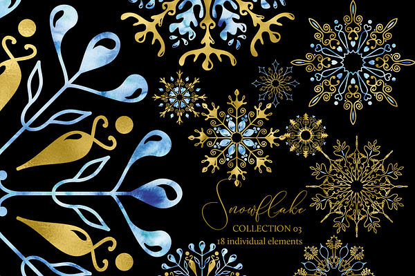Snowflakes Clipart Collection 03