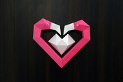 DIY Flamingo Heart - 3d papercraft