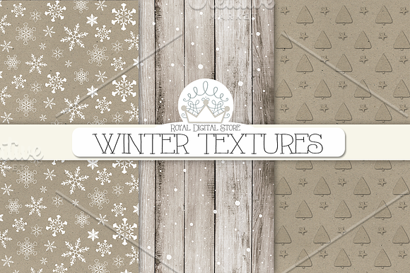 WINTER TEXTURES digital paper pack in Textures - product preview 1