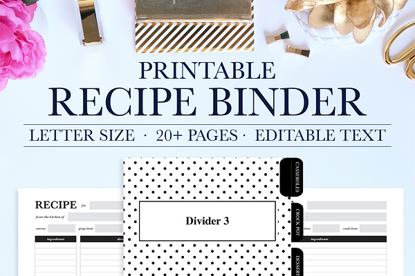 Recipe Binder Printable Kit