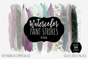 Watercolor Paint Strokes in Luxe