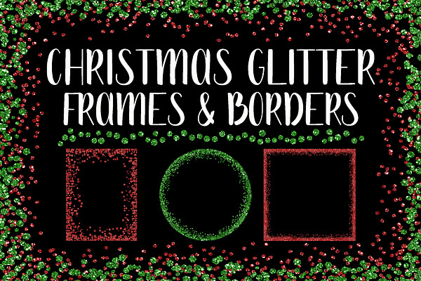 Christmas Glitter Frames and Borders