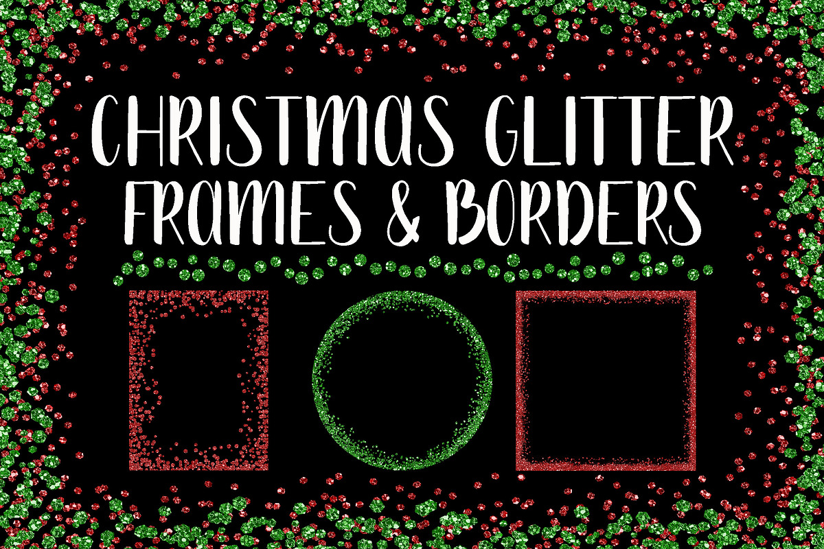 Christmas Glitter Frames and Borders in Objects - product preview 8
