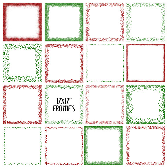 Christmas Glitter Frames and Borders in Objects - product preview 1